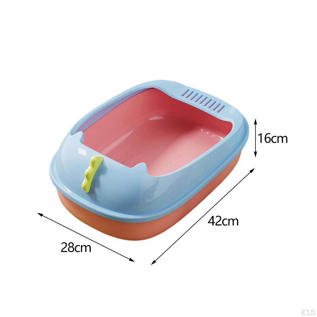 Litter Box Potty Toilet Sandbox Container Splashproof Cage Bedpan Pet for