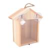 1pcs See Through Design Window Bird House Suction Cup Mount Transparent Bird House  Outdoor Decor