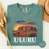 Tričko Uluru Red Rock při západu slunce, Suvenýr Uluru, Dárek z cest po Austrálii, Červená skála Tričko, Dárek z přírody Outbacku, Suvenýr z cesty do Austrálie