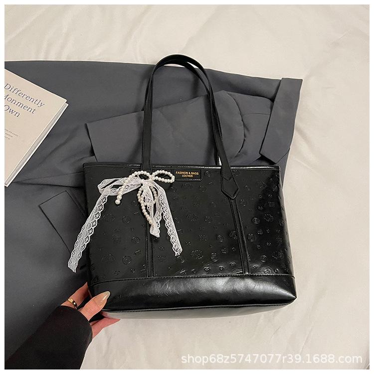 Simple Commuting Bag for Women, 2025 New Trendy Fashion College Student Class Tote Bag, Summer Foreign Style Underarm Bag
