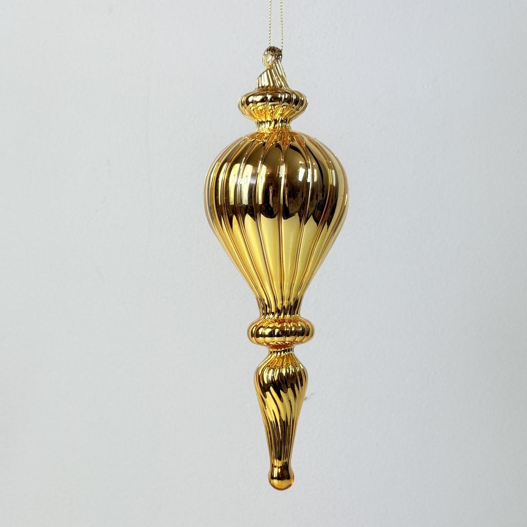 Premium gold glass bauble, Luxury collection 23x7.5x7.5 cm | 172346