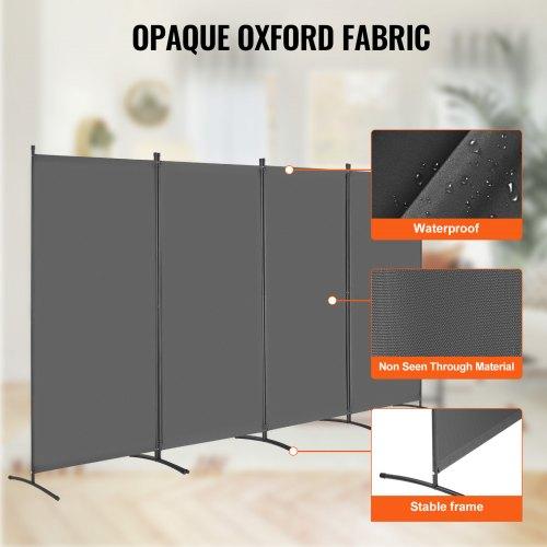 VEVOR Room Divider, 4 Panels Room Divider, Folding Privacy Screen and Portable Partition Divider for Room Separation