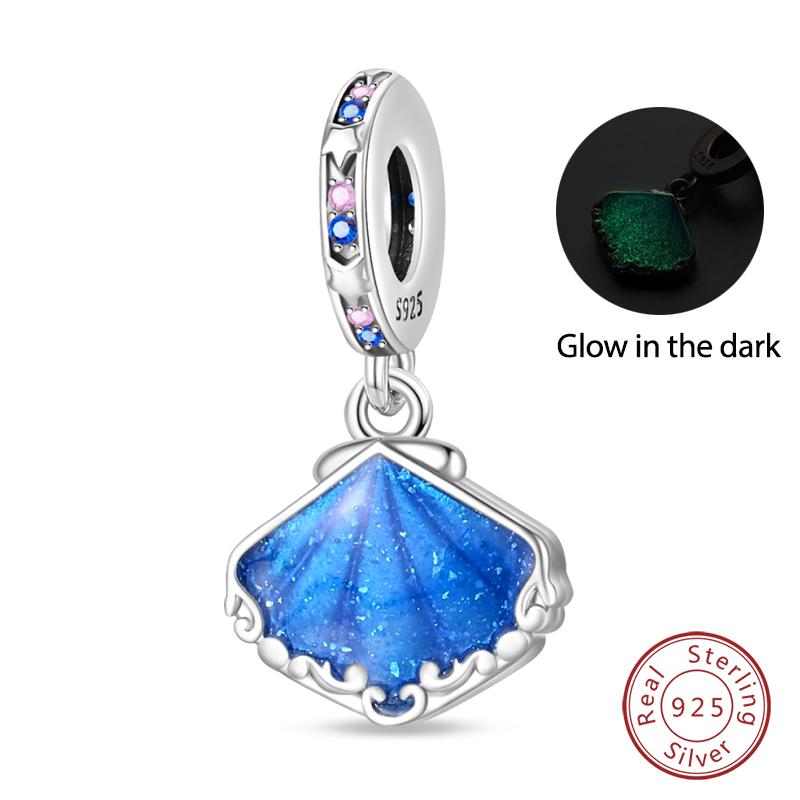 New Copper Ocean Series Mermaids Shell Charms Beads Fit Qikaola Original Bracelets Fine Birthday Diy Jewelry