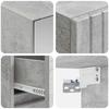 Bathroom Furniture Set 4 pcs Concrete Grey Engineered Wood and Glass