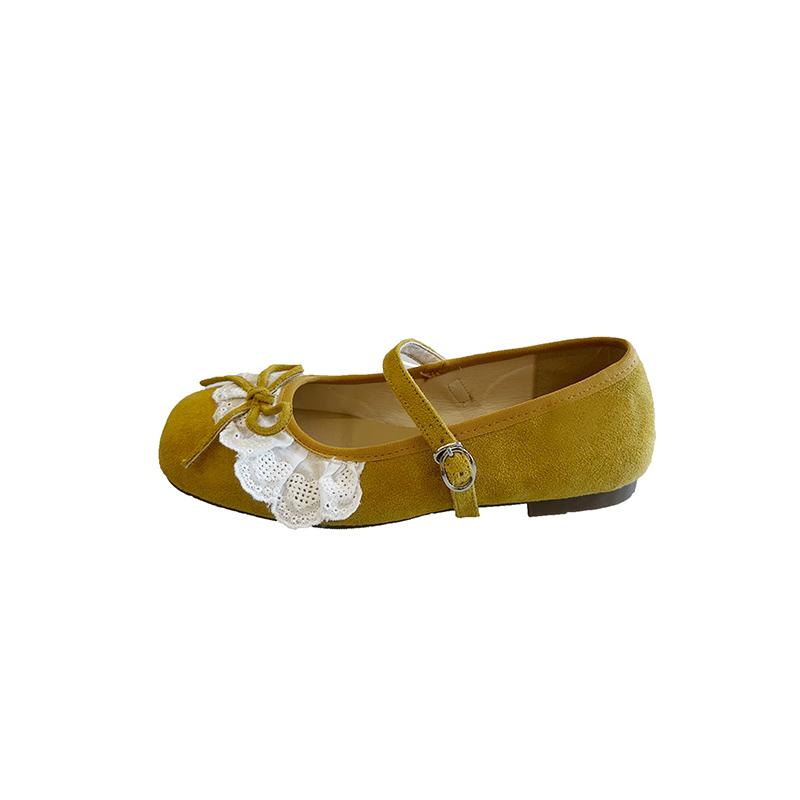 Fashion 2025 New Lace Edge Lefu Shoes Flat Fashion Spring and Autumn Ballet Shoes High Quality Women's Shoes