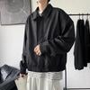 Men's Vintage Shoulder Pad Bomber Jacket - High-End Spring/Autumn Baseball Coat