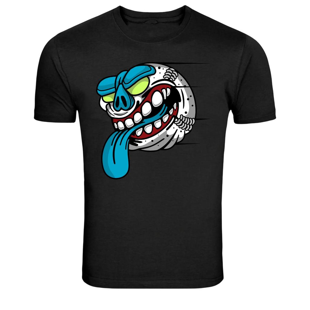 Crazy Baseball Monster Ball Funny Sports Graphic T-Shirt