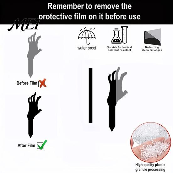 Scary Skeleton Hand Garden Stakes Stake, Halloween Spooky Yard Sign, Party Accessories Acrylic Black Decoration for Lawn Front Outdoor Decorations