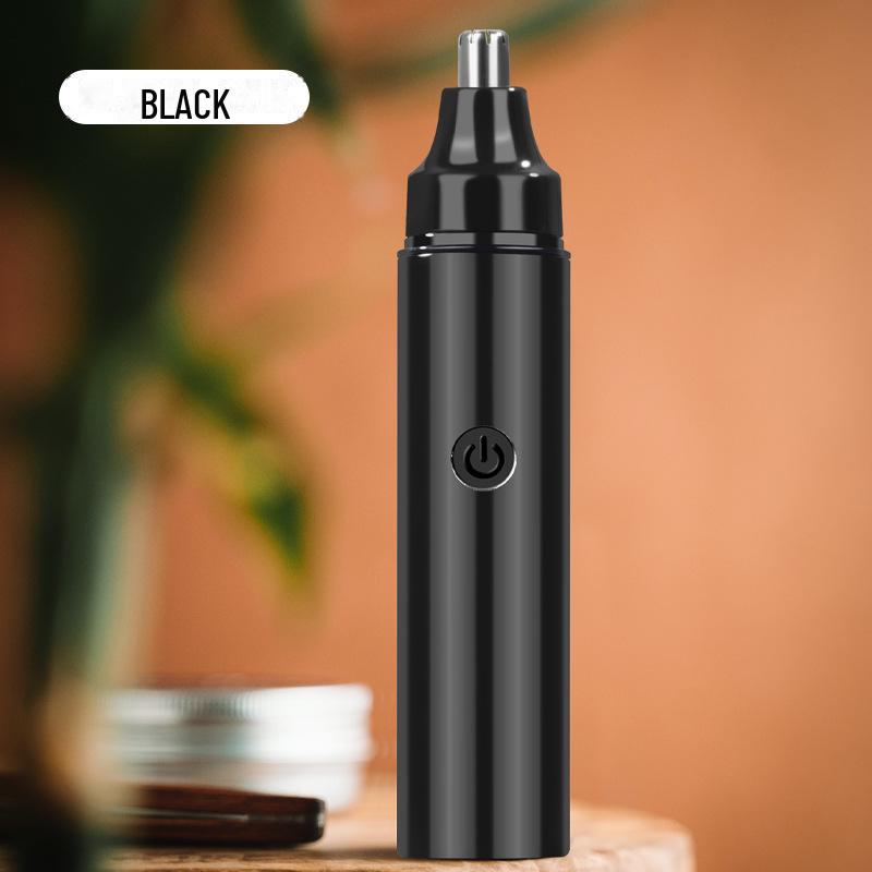 

Перезаряжаемый электрический мужской триммер для удаления волос в носу - полностью автоматический инструмент для чистки ноздрей black чёрный