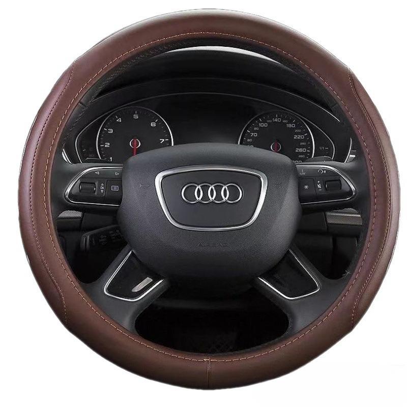 Leather Steering Wheel Cover Suitable for 3q A4L A6L Q5L Q2L Q3 A3 A5 A8 Q7TT All Season Handle Steering Coversq3