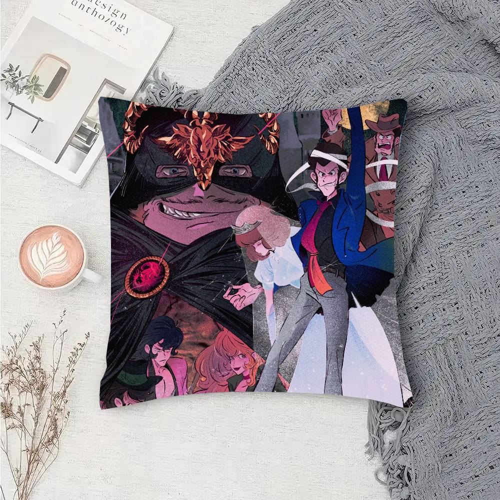 Anime L-Lupin III Pillow Case Sofa Cushion Cover Room Home Decoration