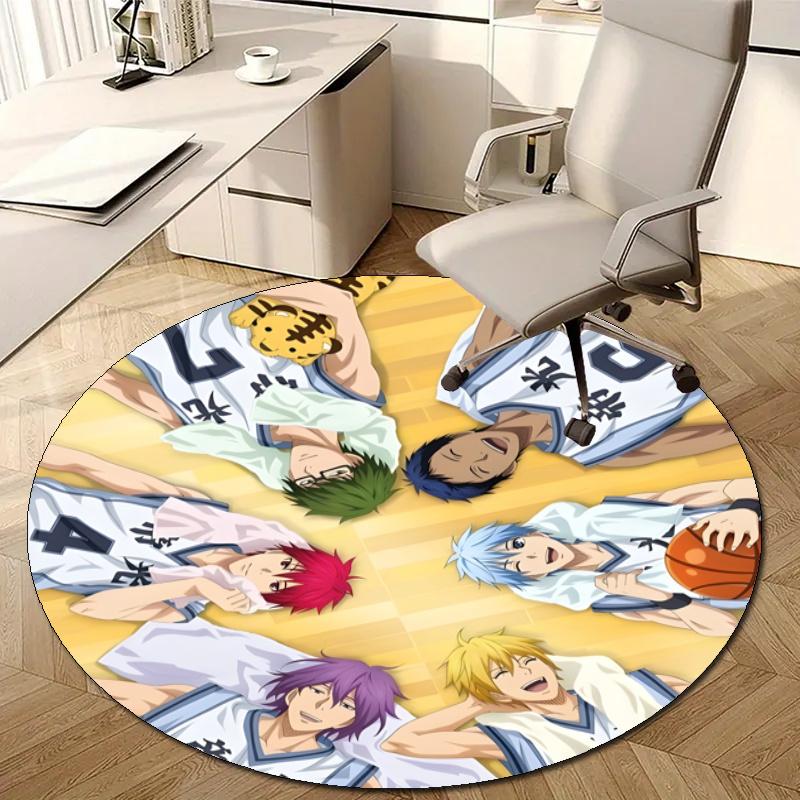 Personalized Kuroko's Basketball Round Chair Office Rug - Perfect for Mat, Office Chair & More - Ideal Gift for Birthdays and Holidays