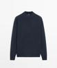 Masimodutti Turtleneck Cotton Blend Knit Sweater
