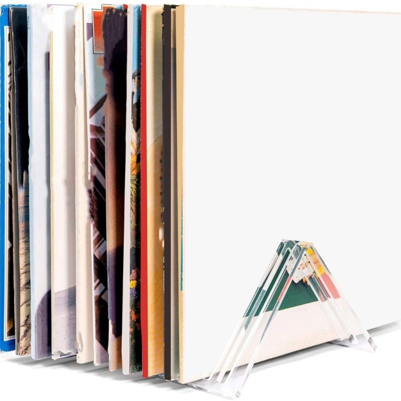 Klarer Acryl-Schallplattenständer Eleganter Acryl-Schallplattenhalter Elegantes Display-Rack für Vinyl-Alben in jedem Raum