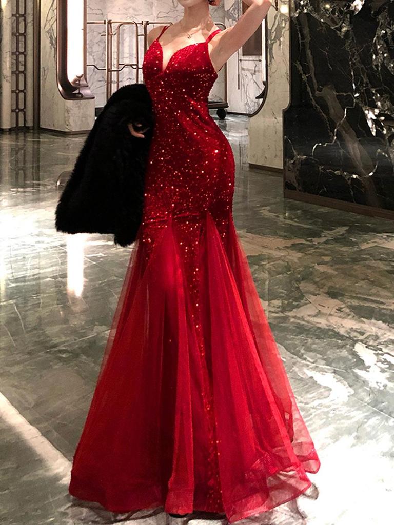 2026 Strappy Sequin Debutante Gown - High-Quality New Year Banquet Dress