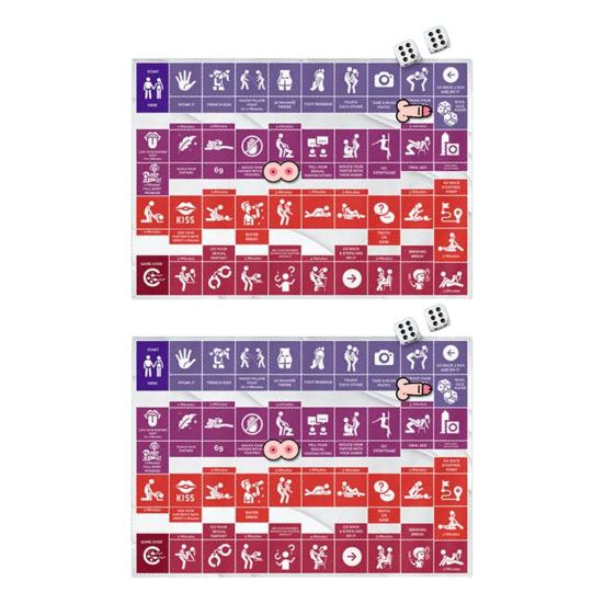 Couples Intimacy Board Game 43 Tasks Adults Couples Interactive Dice Game
