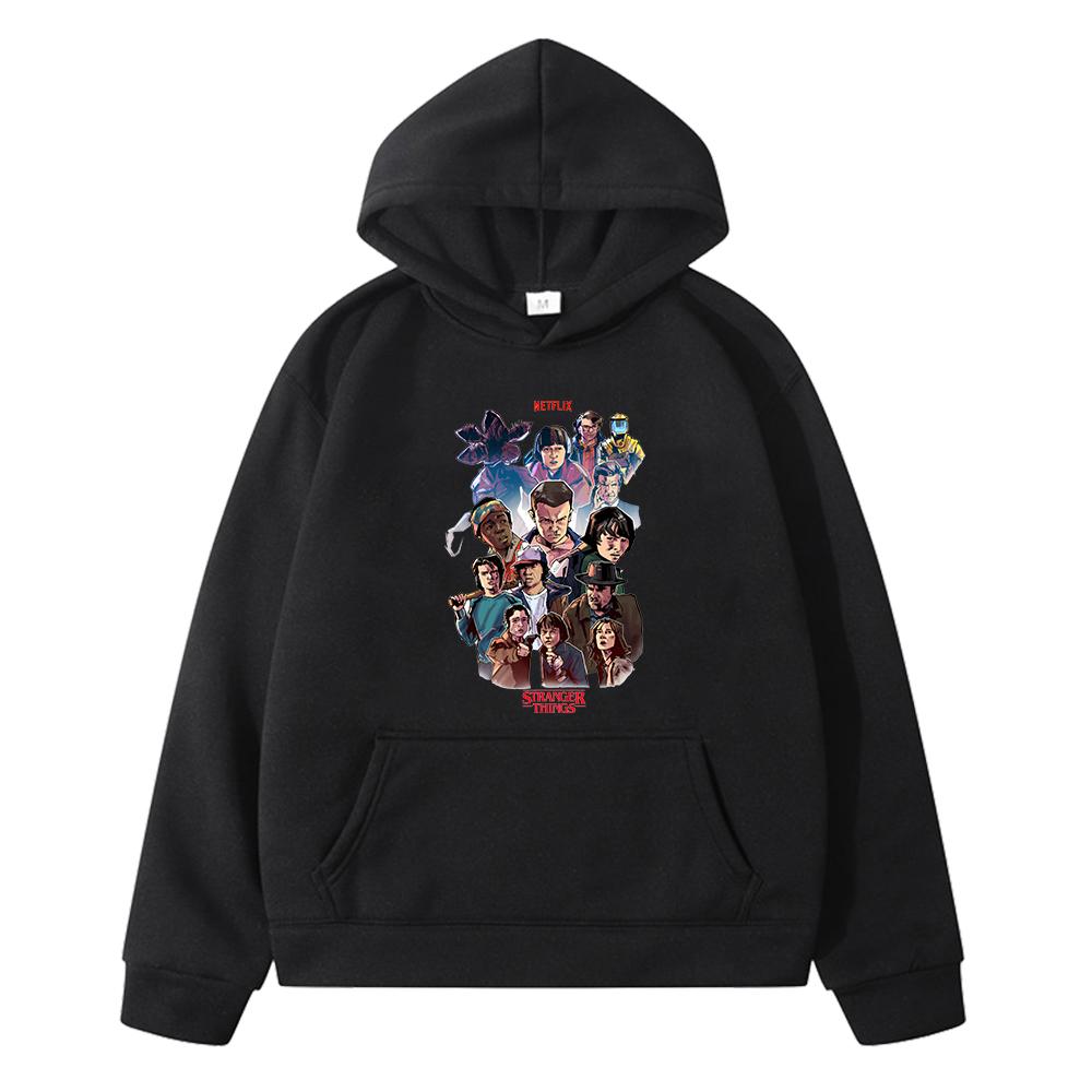 stranger things Kawaii print hoodies Fleece sweatshirt Autumn jacket boys pullover anime hoodie y2k sudadera kids clothes girls