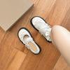 Versatile bow platform small leather shoes casual fashion round head light mouth thick heel Mary Jane single shoes 2025 new