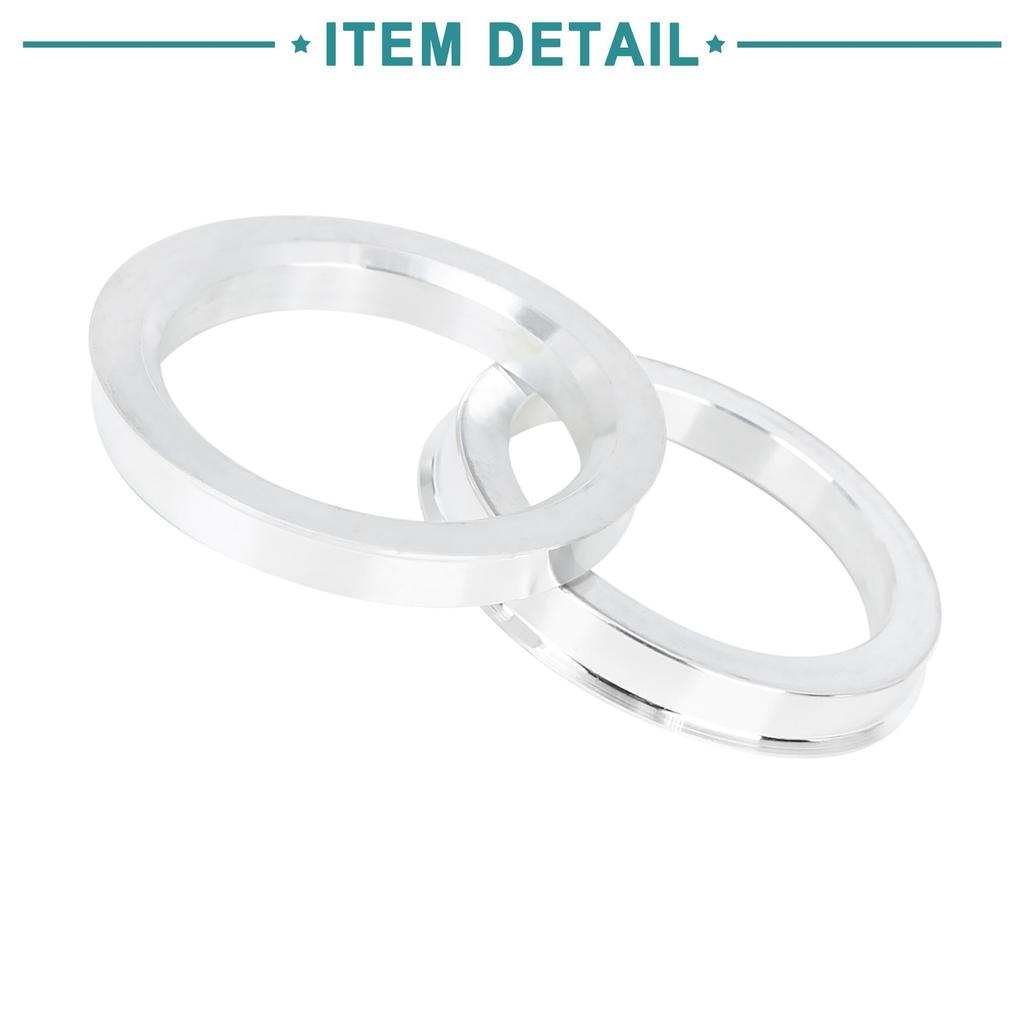 ACROPIX Hub Center Ring 72.6-57.1 Mm Silver Tone 4 Pieces