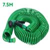 7.5M/15M/30M Garden Water Hose Retractable Coil Magic Flexible Car Cleaning Spring Pipe Plastic Hose Plant Watering With Spray Guns ABS+EVA