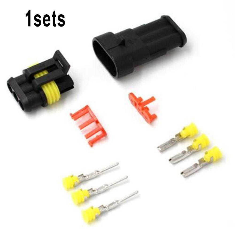 Superseal 1 2 3 4 5 6 Pin Way Sealed Electrical Connector Kit for Crimp Installation in Automotive and Marine Environments