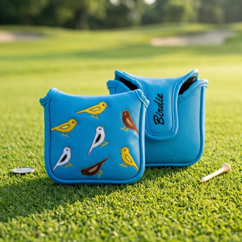 Embroidered Golf Club Headcover | Guarding Pull-on Construction PU Leather,