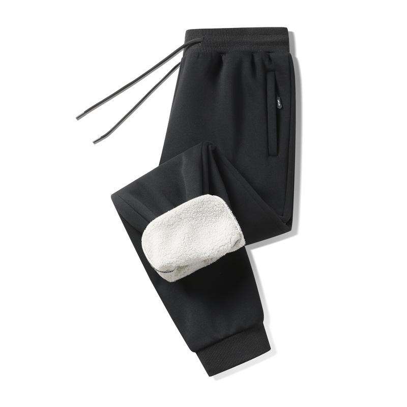 

Мягкие повседневные брюки для мужчин, брюки из овечьей шерсти для мужчин, свободные спортивные брюки для осени и зимы, сверхплотные спортивные брюки L