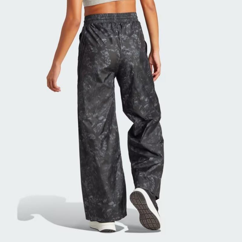 Adidas Future Icons 3-Stripes Woven Tracksuit Bottoms Tie-Dye Print Wide-Leg Sports Pants Women Bottoms Black IM2447