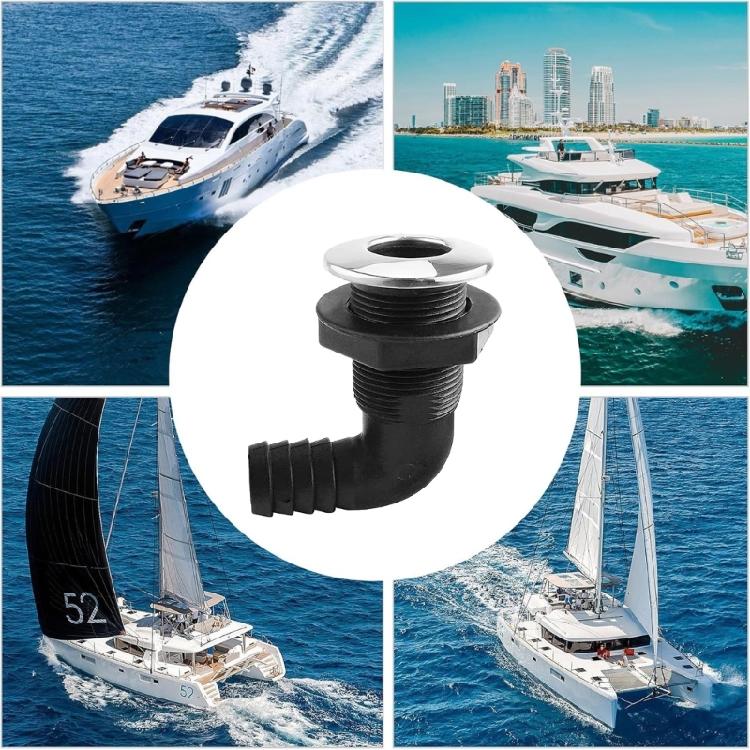 Flexible Design Corrosion Resistant ABS Plastic Marine Grade 3/4 Inch Bilge Drain Outlet Nylon Bend For Long Term Use