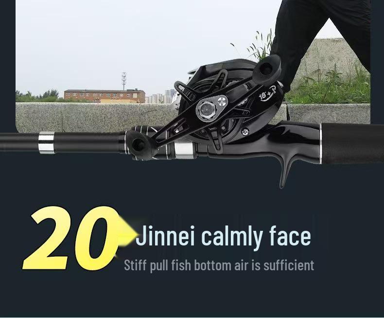 Portable Carbon Fiber Telescopic Mini Lure Rod & Baitcasting Reel Set for Long Cast