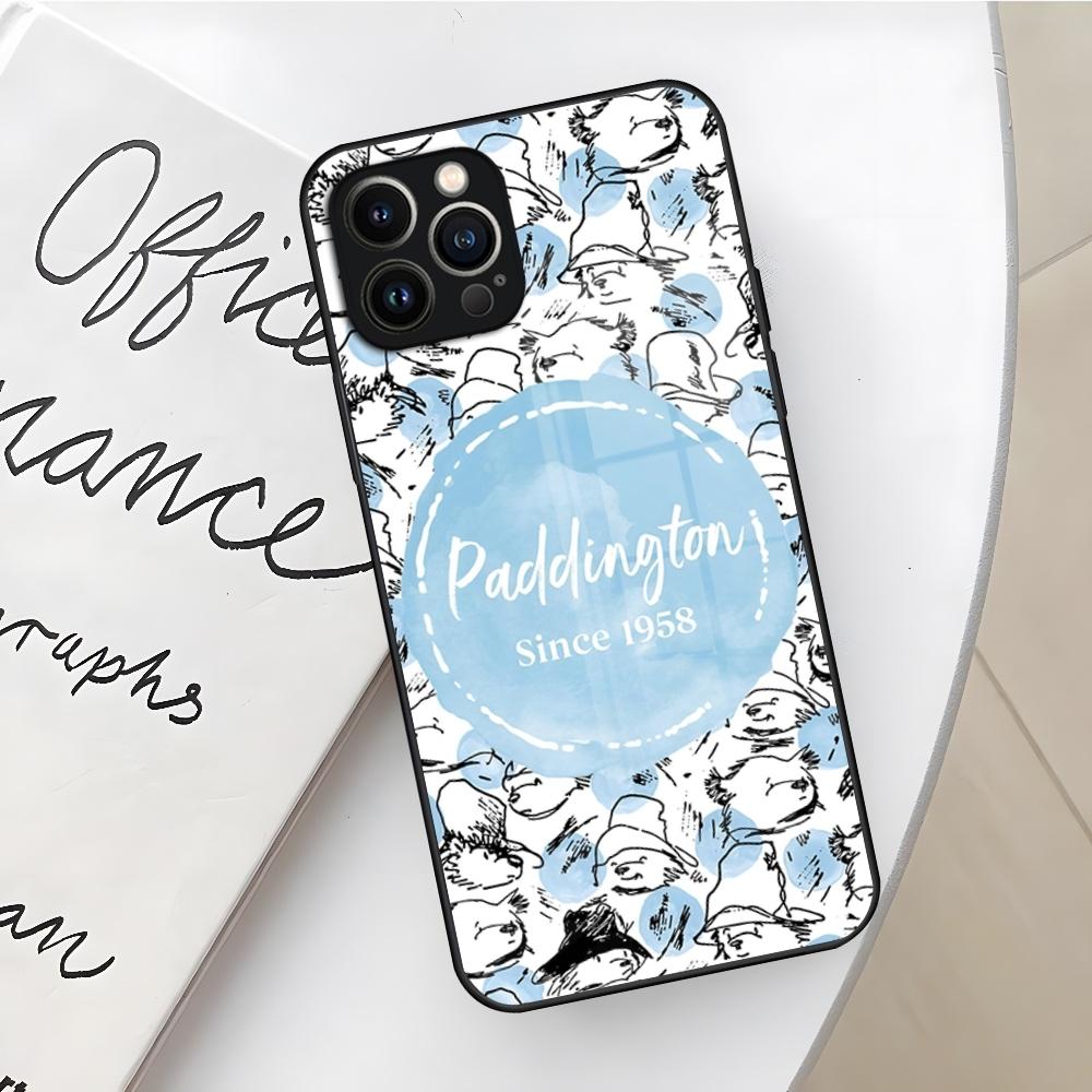 Paddington Bear Phone Case for Iphone 17 16 Air 15 14 12 11 13 Pro Max Mini X Xr Xs Se Puls Glass Cover