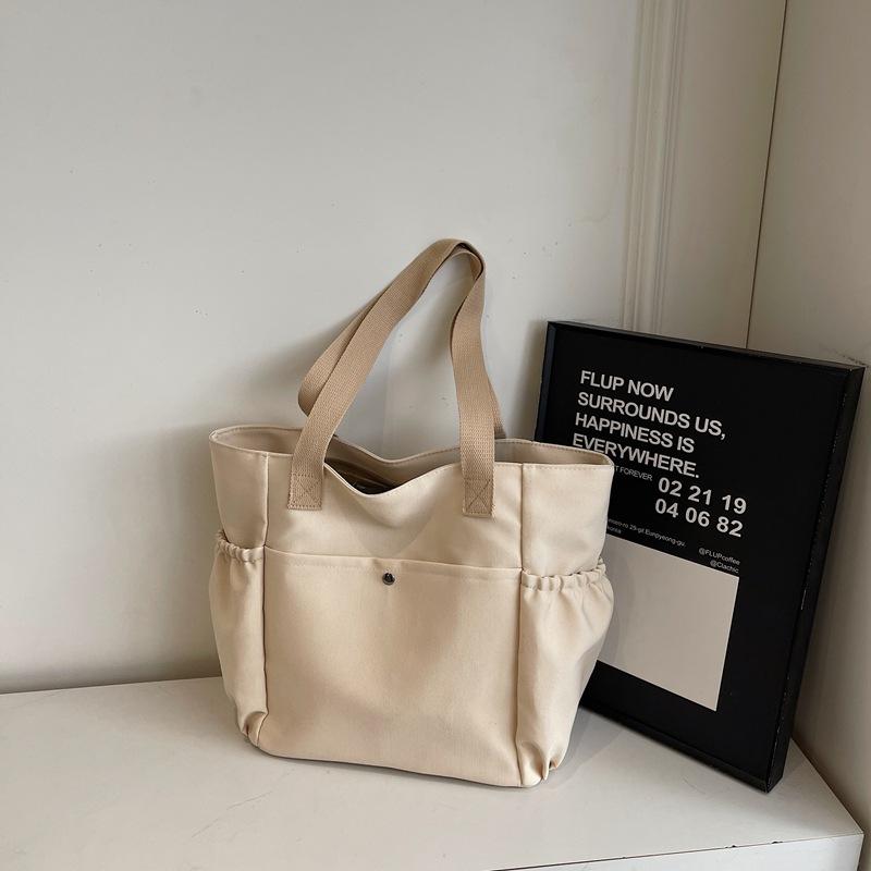 

Новая большая женская летняя сумка для поездок на работу, простая плечевая сумка-тоут с холщовой текстурой, повседневная плечевая сумка большой вместимости