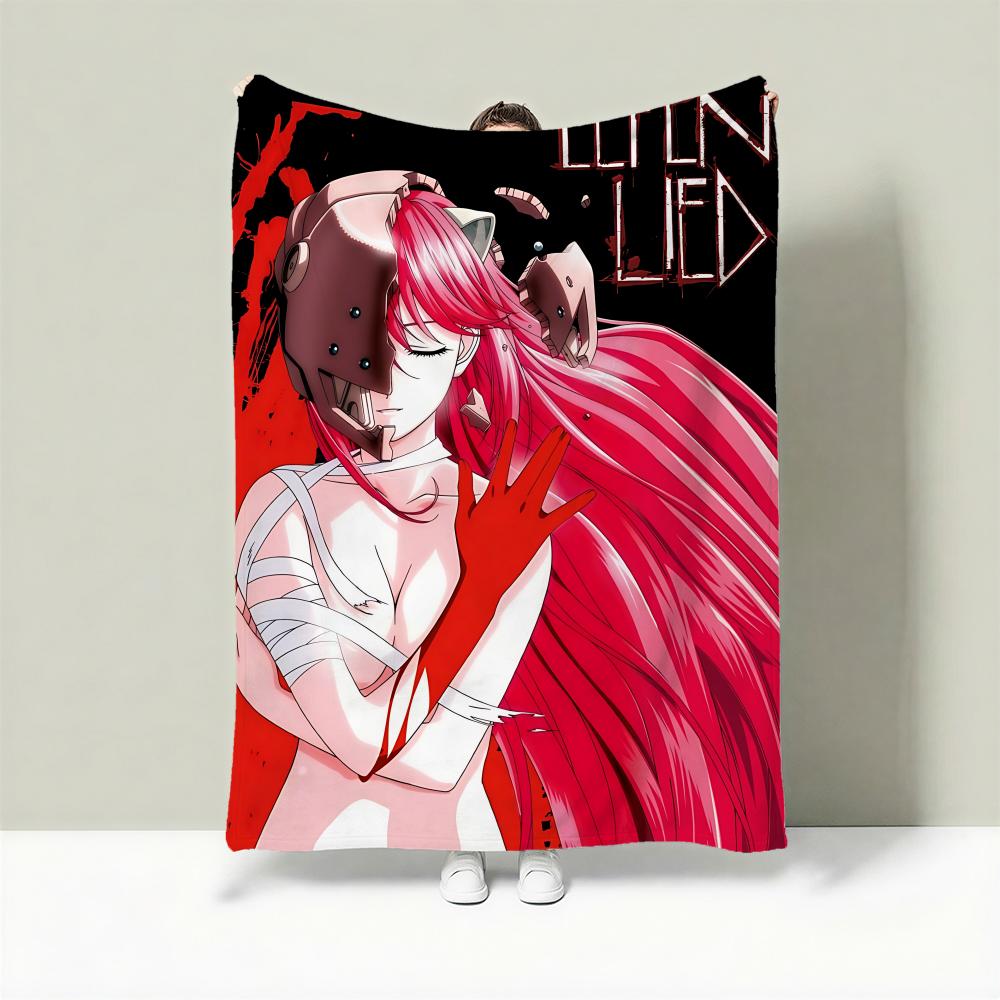 

Anime E-Elfen Lied Throw Lightweight 240g Flannel Blanket Soft Skin-friendly for Summer Cooling 75cmx90cm