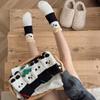 45662 Pairs Sleeping Socks Cartoon Panda Design Thickened Coral Velvet Warm Winter