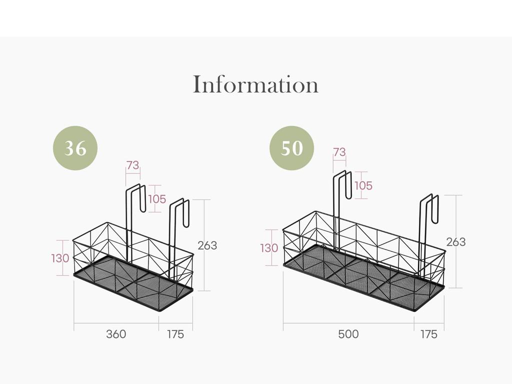 Room and Home Hanger Gardening Potted Plant Pot Covent 50 Black 50 x x cm 17.5 26.3