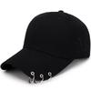 Trendy Sun Hat for Women Baseball Hat with A Ring Embroidered M Letter and Iron Ring for Men