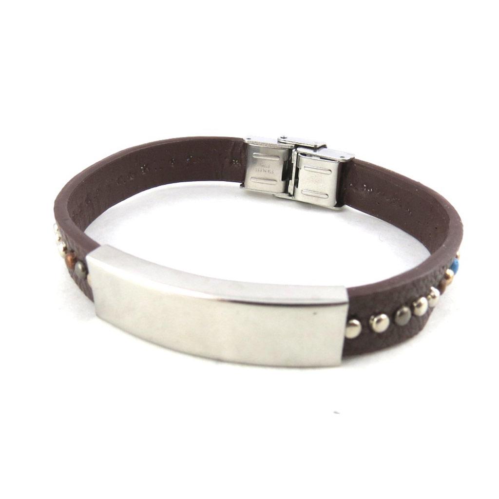 Les Trésors De Lily [N0298] - Brown Ethnic 'Identity' Bracelet
