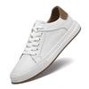 Men's Spring Breathable White Leather Trendy Versatile Board Shoes