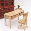 Miniature Furniture Model Wooden Desk Table for 1:12 Doll House Living Room Accessory
