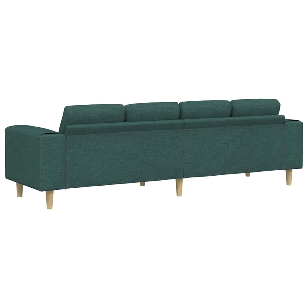 Living Room Sofa Dark Green 250 x 77 x 76 cm Polyester