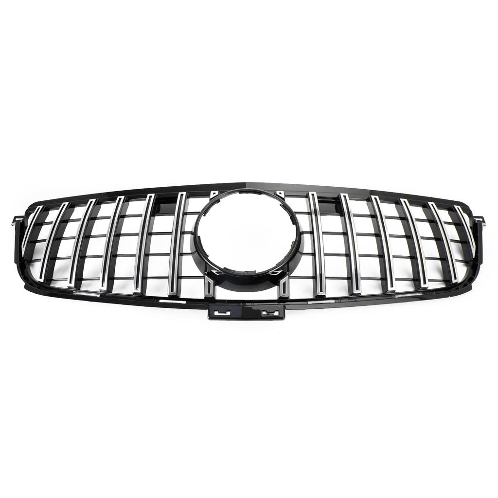 Chrome Black Front Grille Grill Fit Benz W166 2012-2015 ML350 400 550 GTR Style