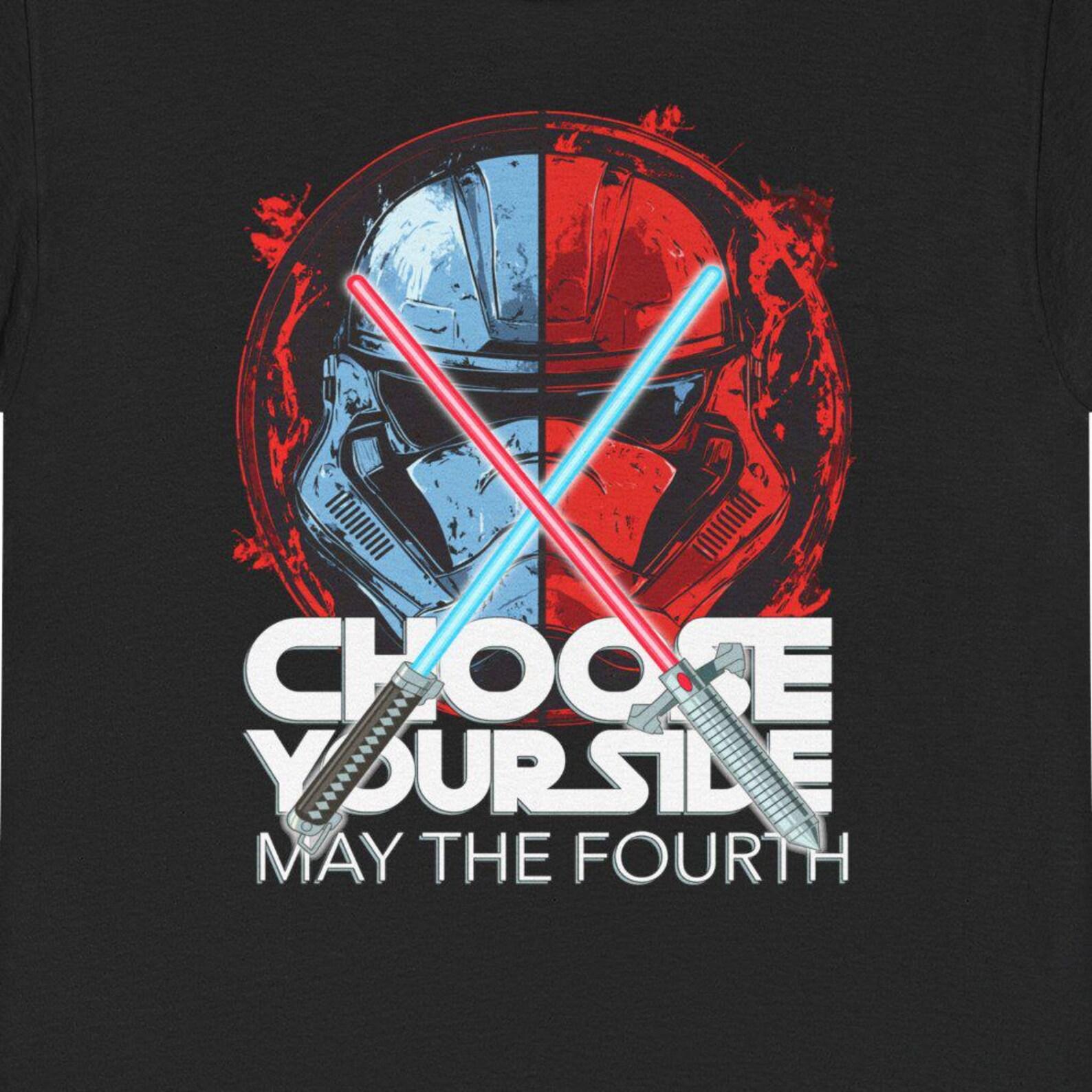 May The Fourth T-Shirt: Sith vs Jedi Lightsaber Showdown L