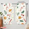 2pcs,2D Plane Printing Print Curtains Cute Christmas Design (2) Versatile Durable Polyester (without Rod) Festive Use for Living