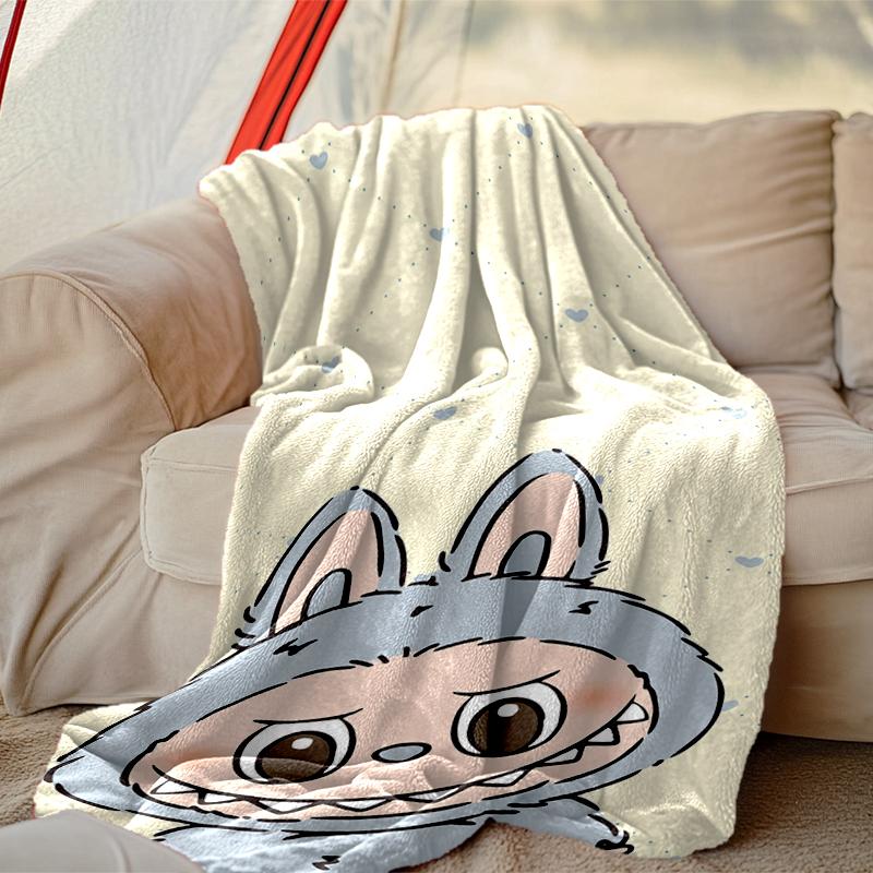 1pc Snug LABUBU Blanket, Lightweight & Durable Print Blanket, Perfect for Home, Couch, Bed, Picnic, Travel, Office