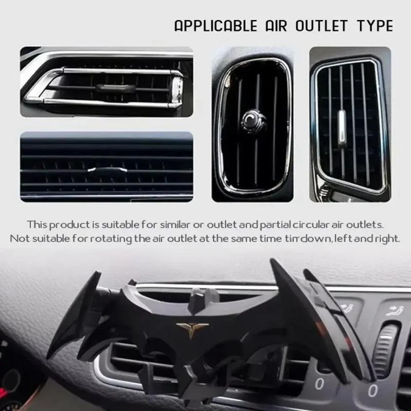 Car Bat Hero Gravity Auto Phone Holder Air Vent Nav Support Decor