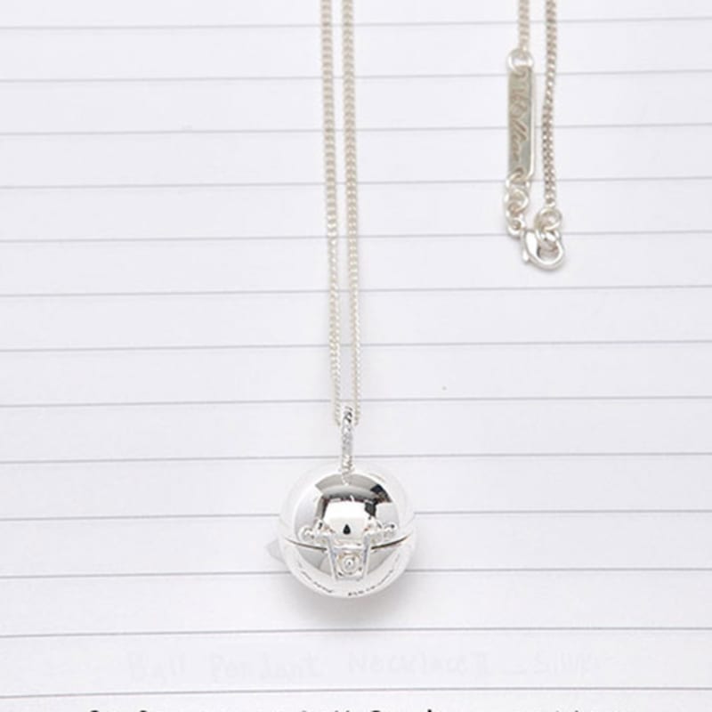 Viollina Re:Signature Ball Pendant Necklace_Silver