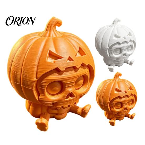 Dark And Pastoral Halloween Ornament Pumpkin Skull Ornament, Hollow Ghost Face Design, 3D Printed Unique Decor Detailed Layered Figurine, for Desktop