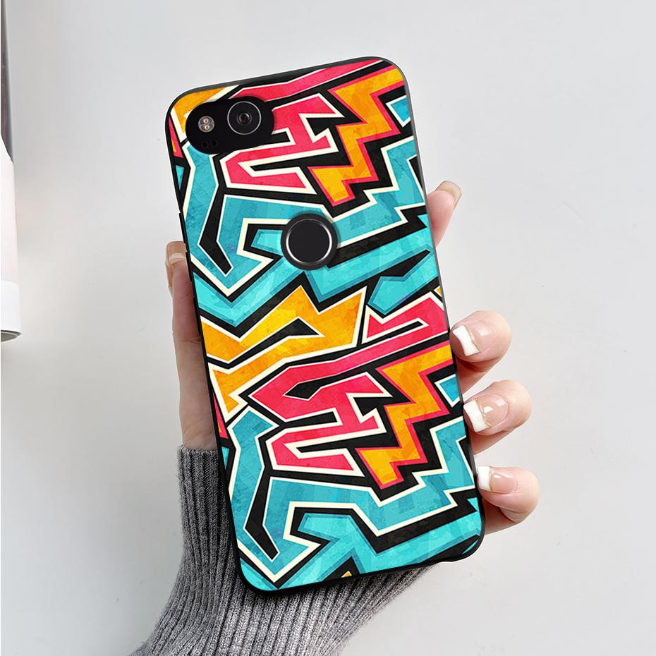 Matte Case For Google Pixel2 Pixel 2 XL Shockproof Cartoon Phone Cover for Google Pixel 2 XL 2XL Soft Silicone TPU Cases Bumper