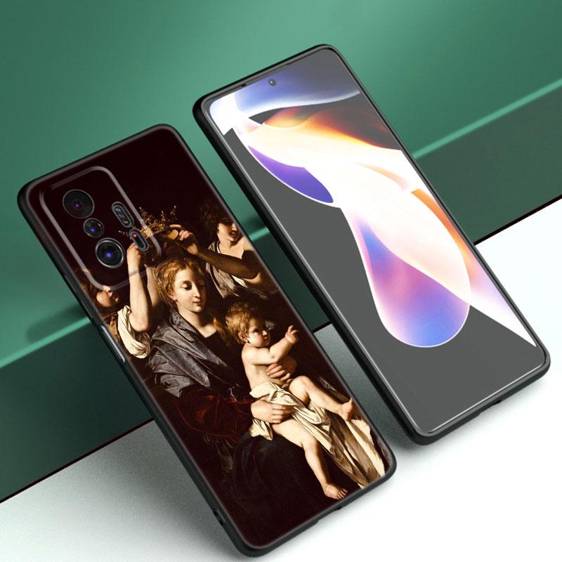 Michelangelo Adam Fresko Kunst Handyhülle Für Xiaomi Mi A2 8 9 SE Note 10 10T 11 12 Lite 9T 11T 12S 12T Pro A3 6X 12X Schwarze Hülle