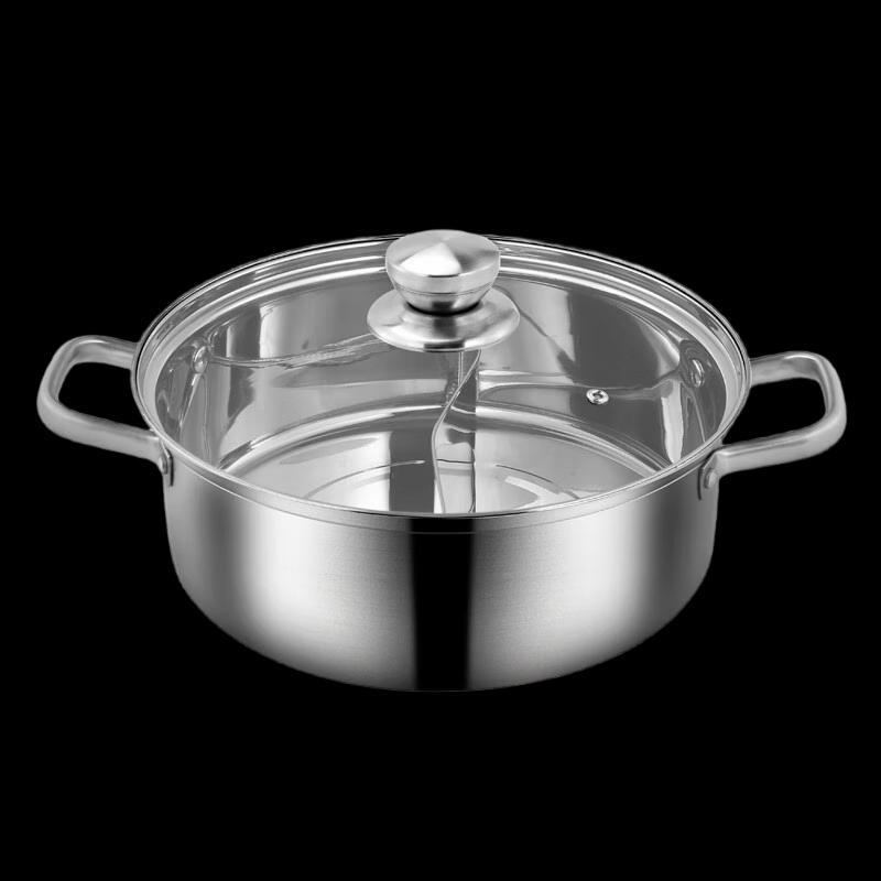 Wutuo 32cm 304 Stainless Steel Divided Hot Pot